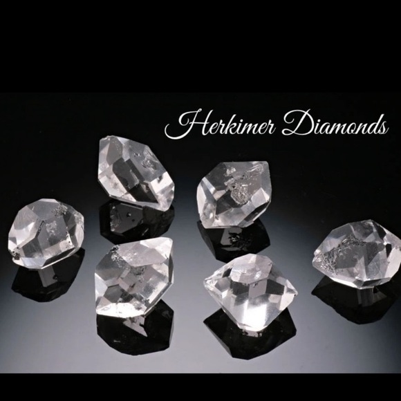 Crystal moon necklace . Genuine herkimers diamonds druzy quartz silver moon π - Picture 7 of 14